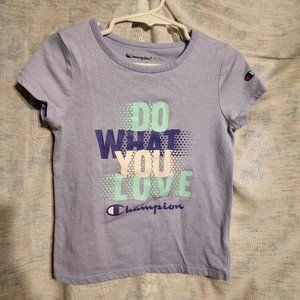 Champion Girls Light Purple Size 4T Tee Shirt with " Do what you love"